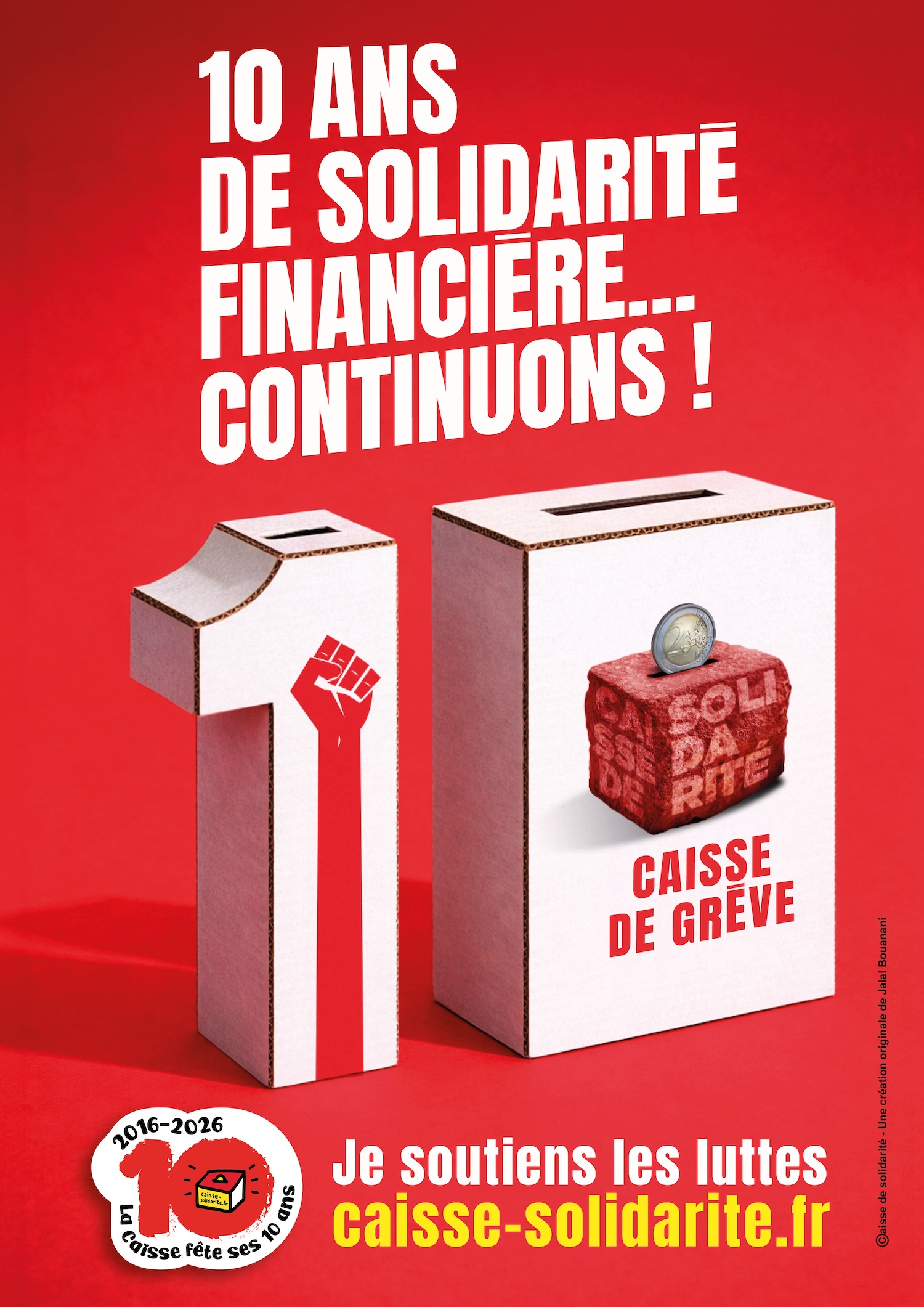 Affiche militante de la Caisse de solidarité