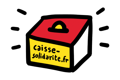 Illustration : l’urne de dons de la Caisse de solidarité